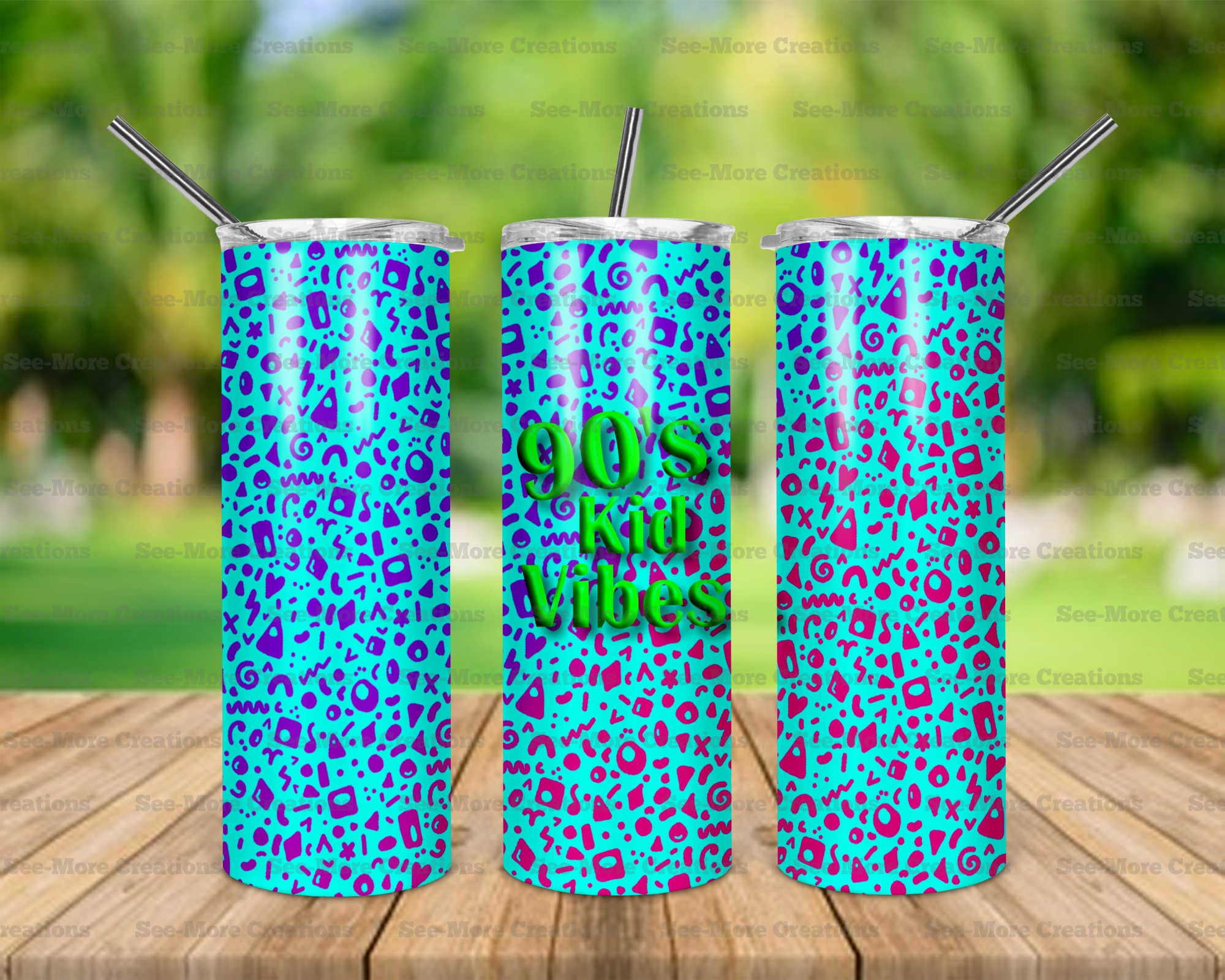 90's Kid Vibes #3 Skinny Tumbler