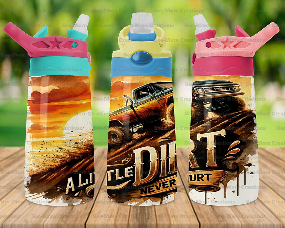 Thumbnail: A Little Dirt Never Hurt #3 Pick-Up Truck Skinny & Kids Tumblers