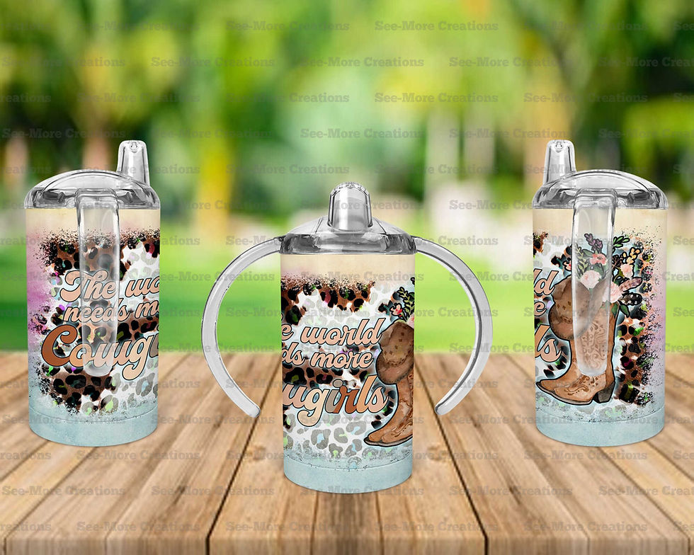Thumbnail: The World Needs More Cowgirls #1 Skinny, Sippy & Kids Tumblers