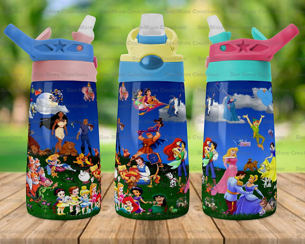 Thumbnail: Disney Characters #2 Skinny, Sippy & Kids Tumblers