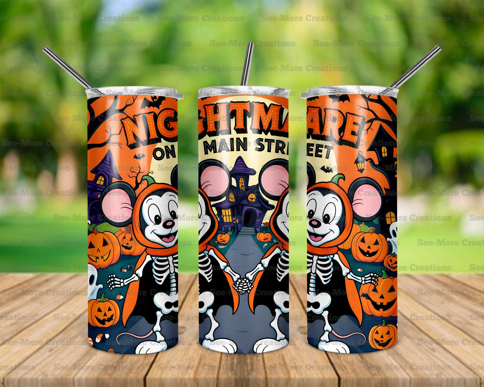 Mr. & Mrs. Mouse Skeletons #2 Halloween Skinny, Sippy & Kids Tumblers