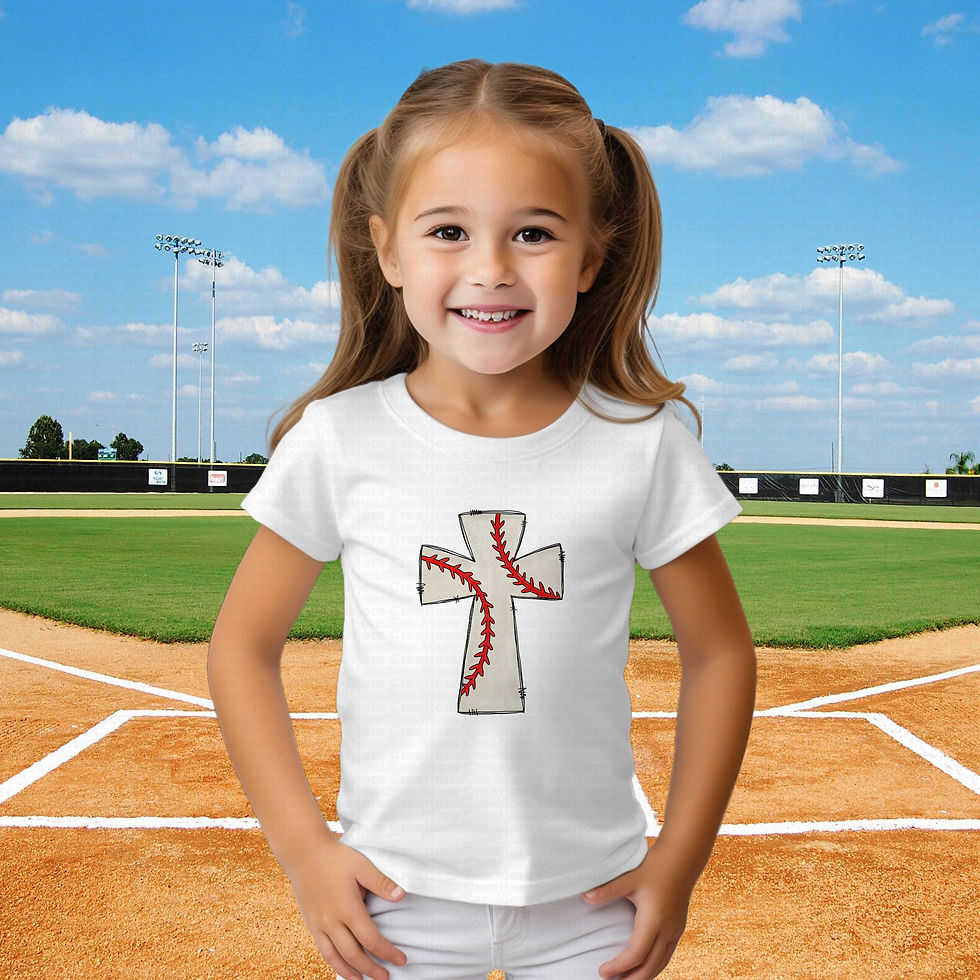 Thumbnail: Baseball Cross #1 Boys Or Girls Baseball Shirt