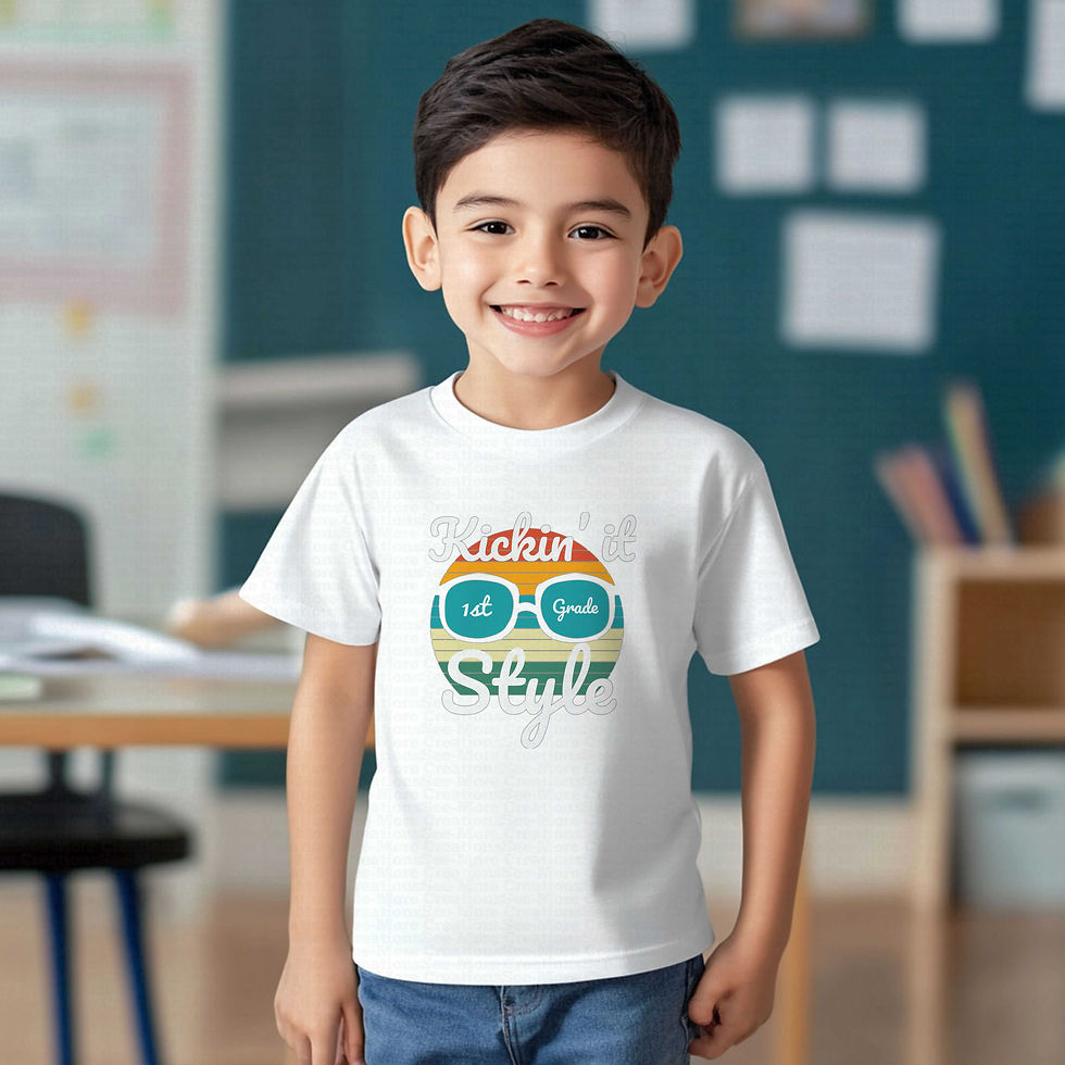 Thumbnail: Kickin' It First Grade Style #1 Boys School Shirt