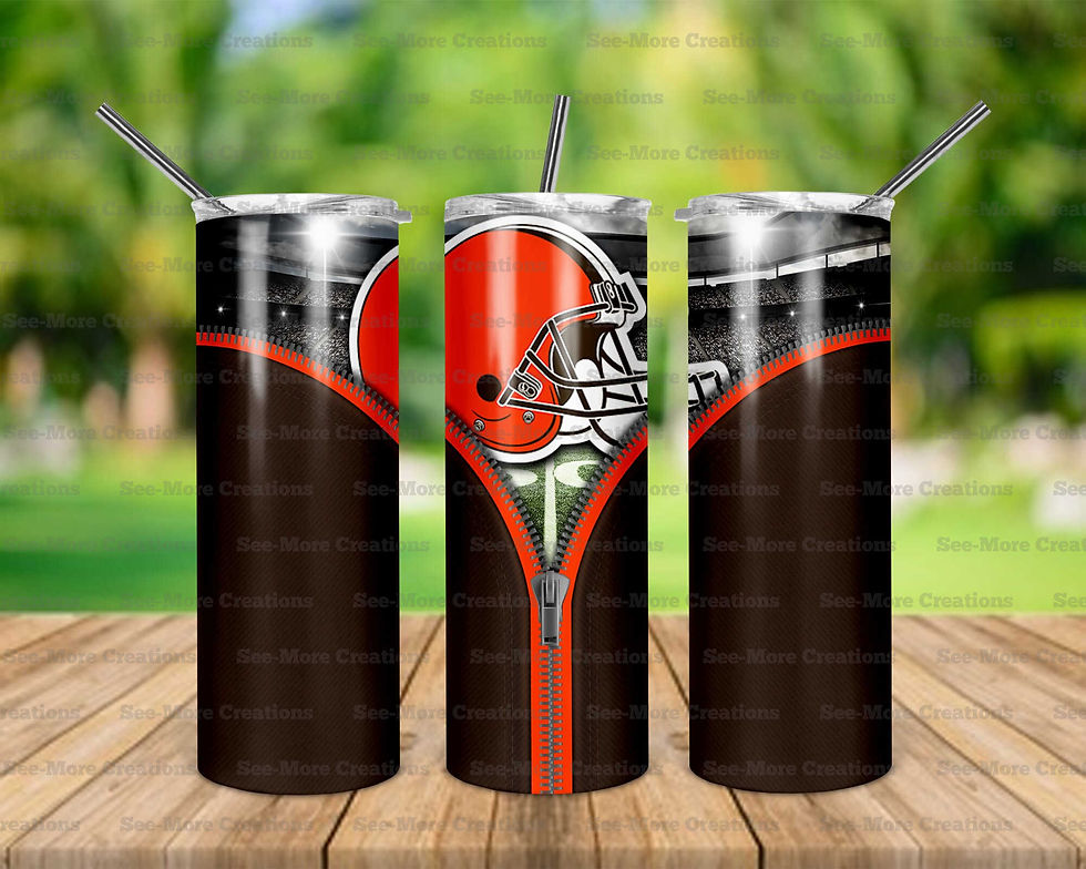 Cleveland Browns #4 Zipper Skinny, Sippy & Kids Tumblers