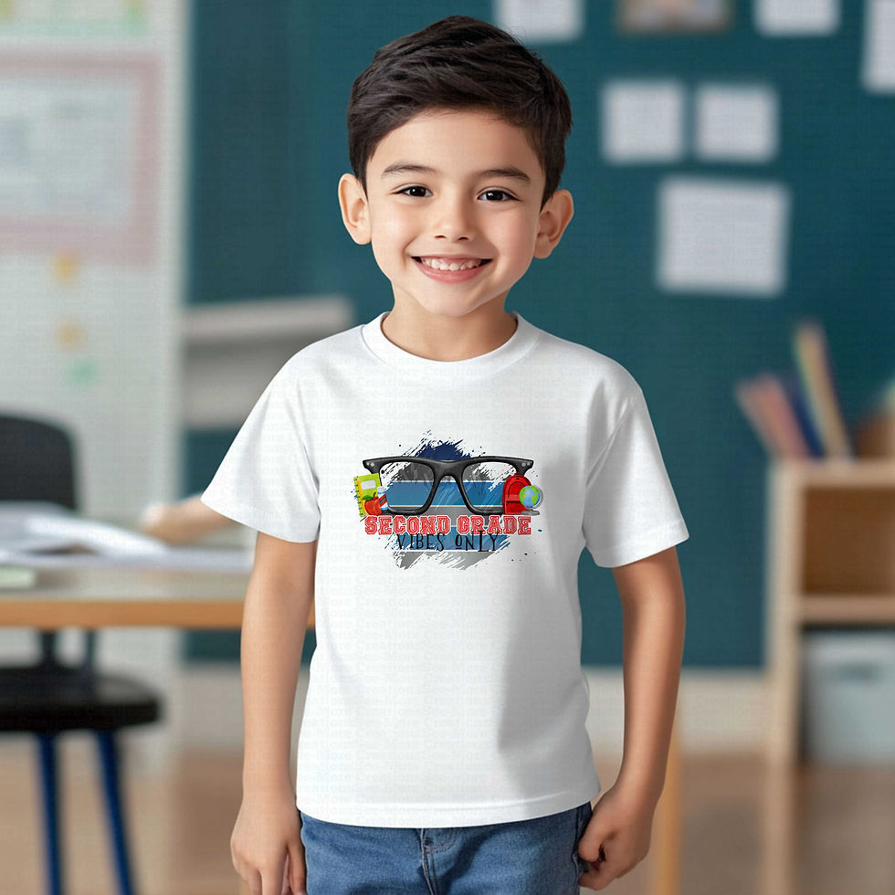 Miniatura: Second Grade Vibes Only #2 Boys School Shirt
