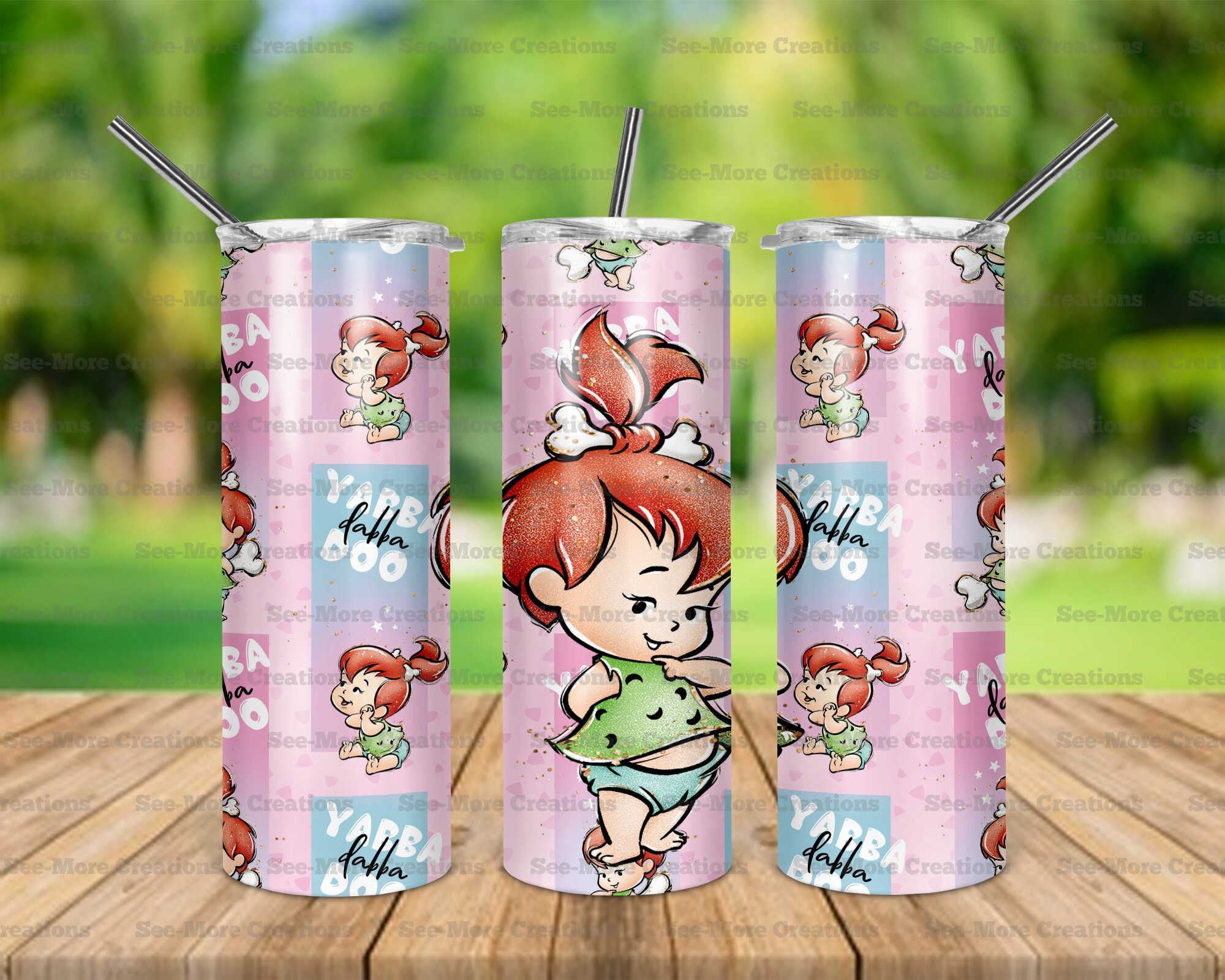 Pebbles Flintstones #10 Skinny, Sippy & Kids Tumblers