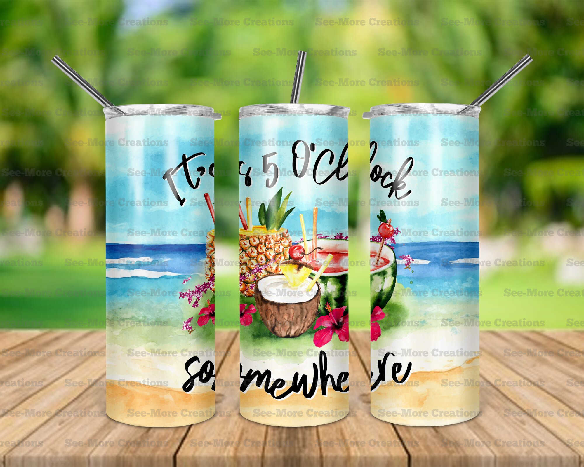 It's Five O'clock Somewhere #2 Skinny Tumbler