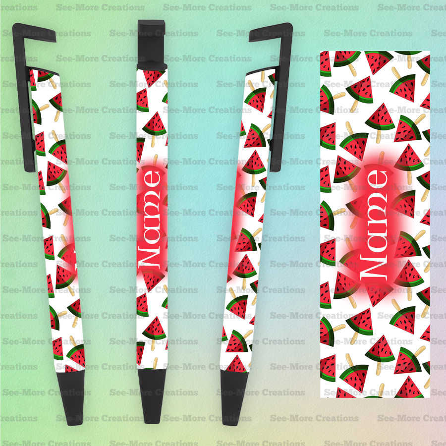 Thumbnail: Watermelon #6 Personalize With Name White Pen