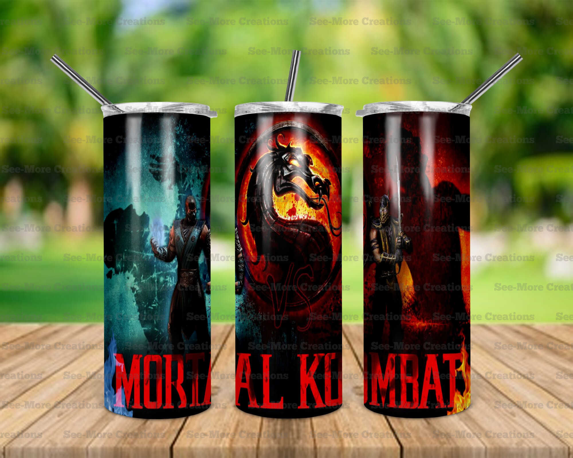 Sub Zero & Scorpio #3 Skinny, Sippy & Kids Tumblers