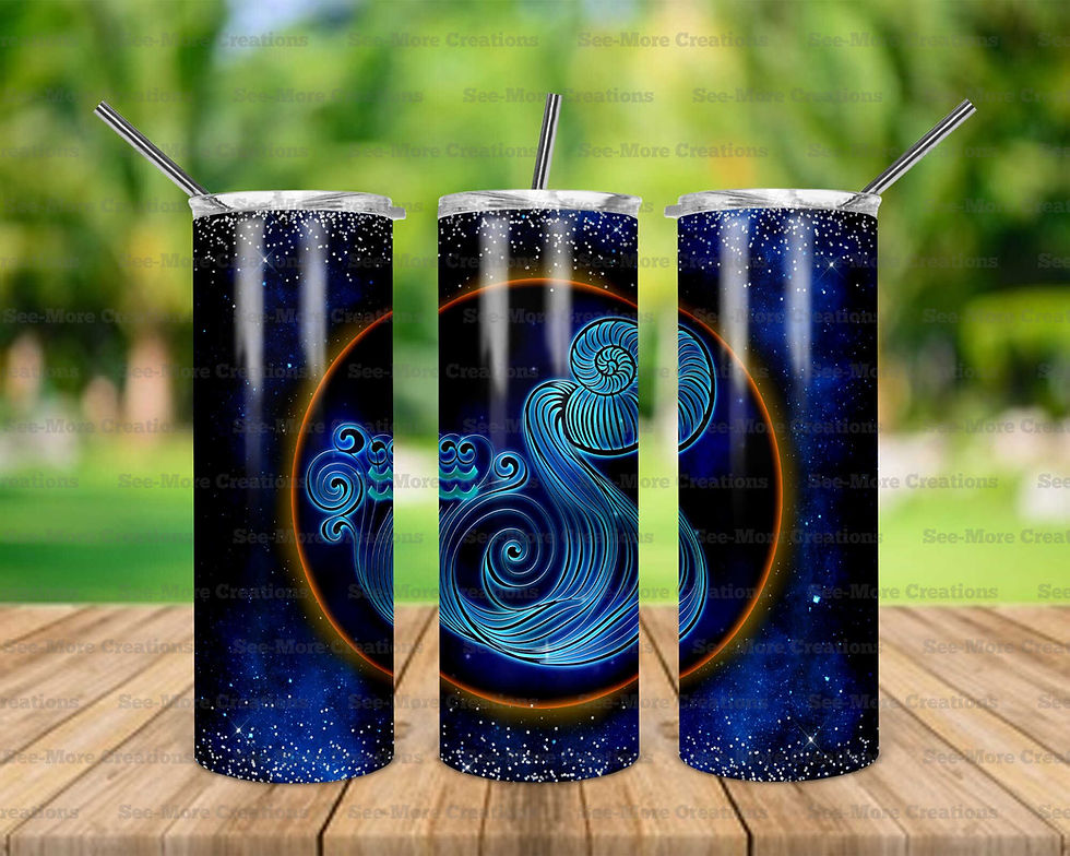 Aquarius #26 Starry Sky Skinny Tumbler