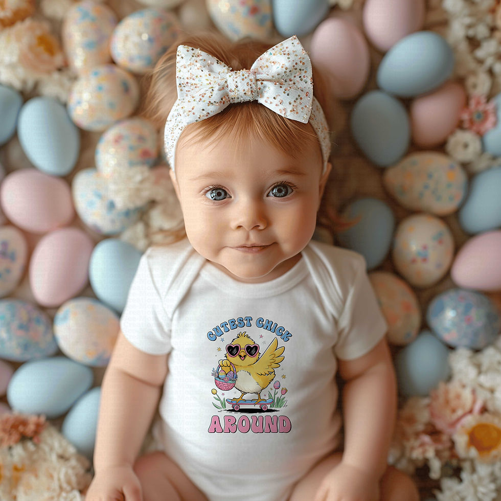 Thumbnail: Cutest Chick Around #2 Girls Easter Bodysuit