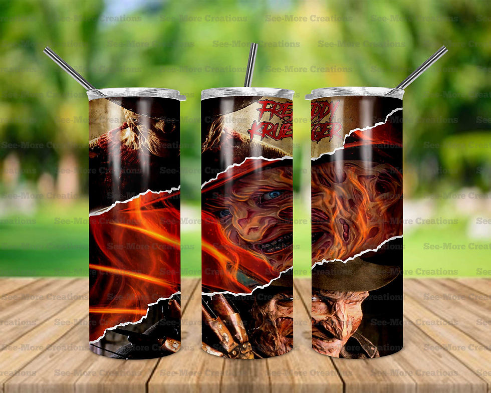 Freddy Krugger #31 Horror Movie Skinny & Kids Tumblers