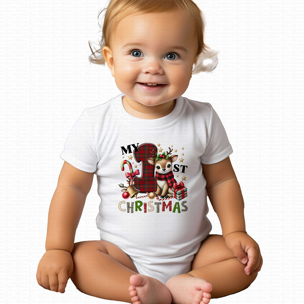 My First Christmas #39 Girls Reindeer Christmas Bodysuit