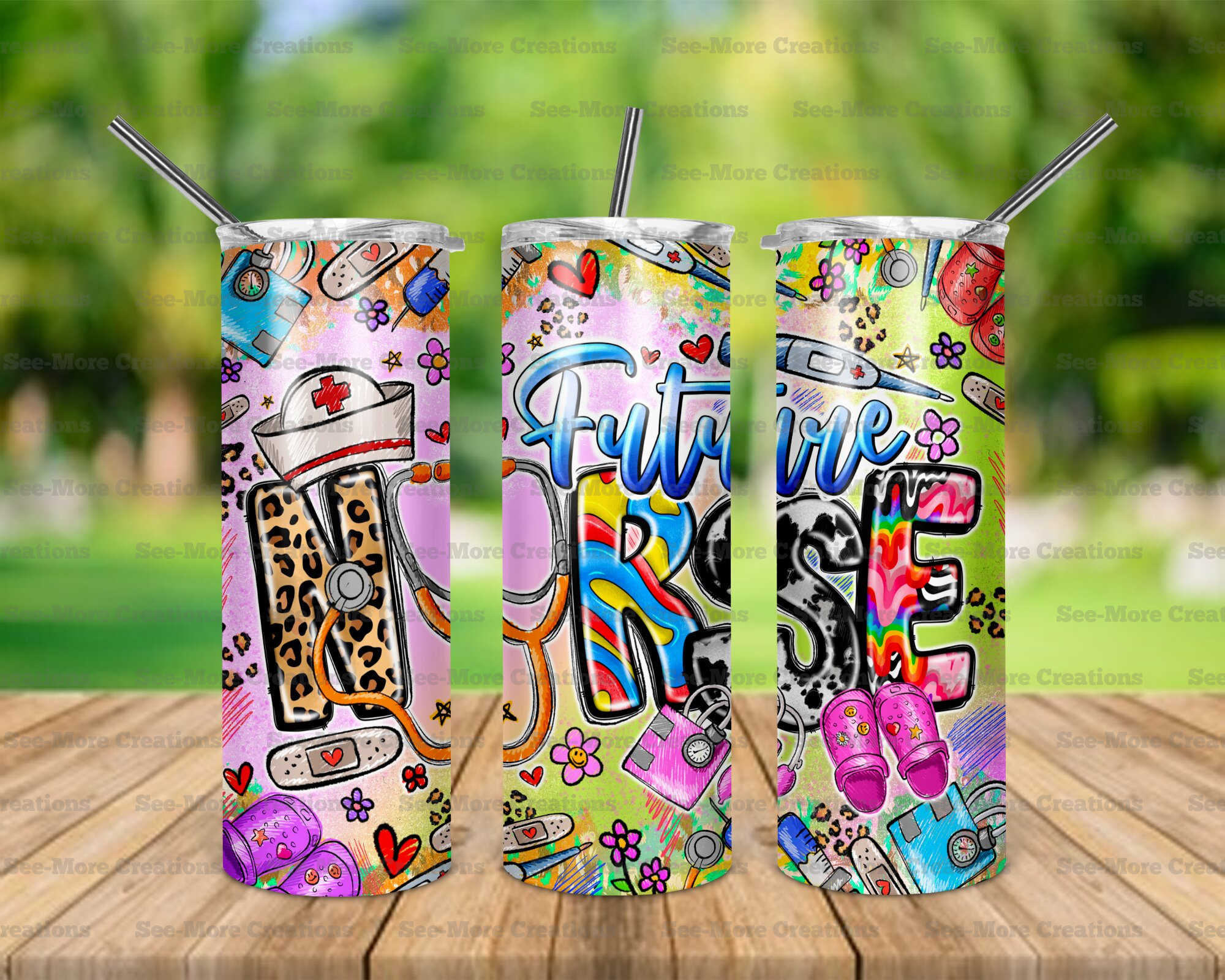 Future Nurse #1 Nursing Student Skinny Tumbler