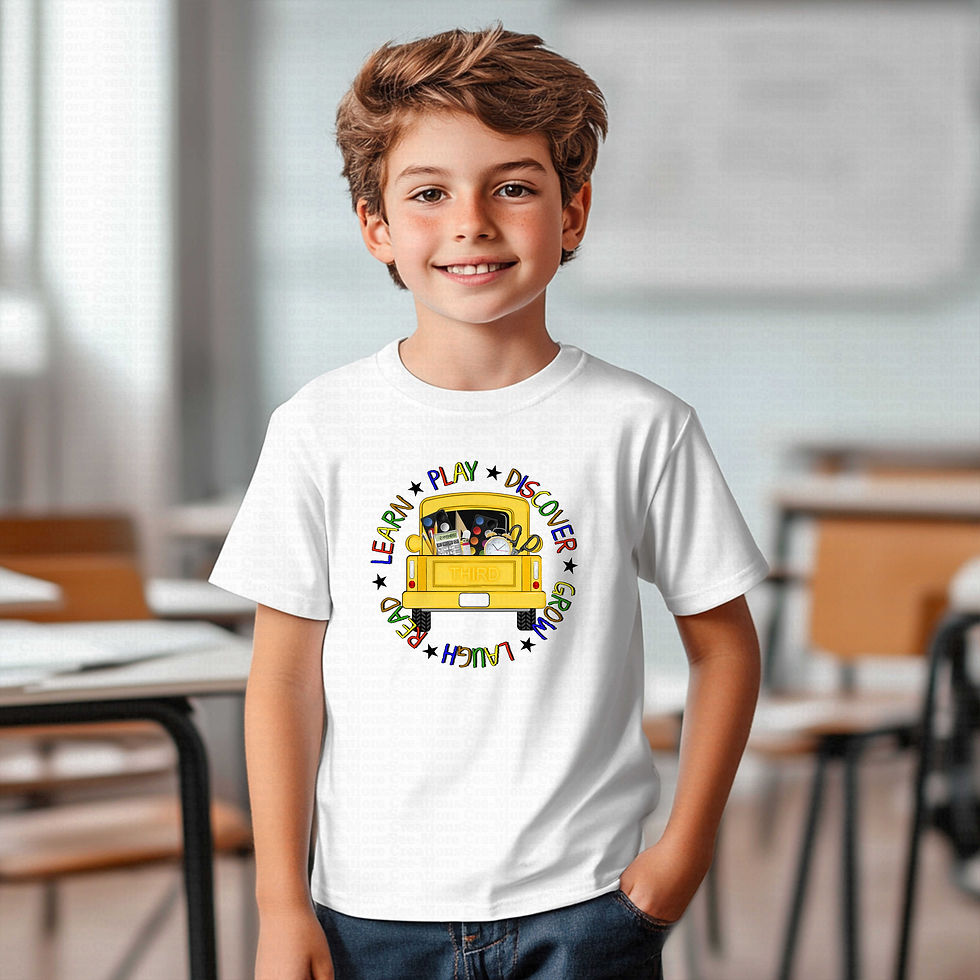 Thumbnail: Third Grade Truck #1 Learn Play Discover Grow Laugh Read School Shirt