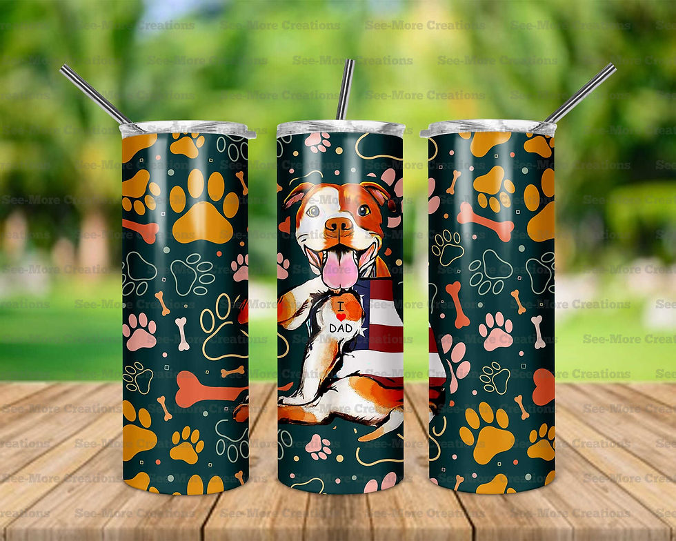 Dog Dad #9 Pitbull Skinny Tumbler
