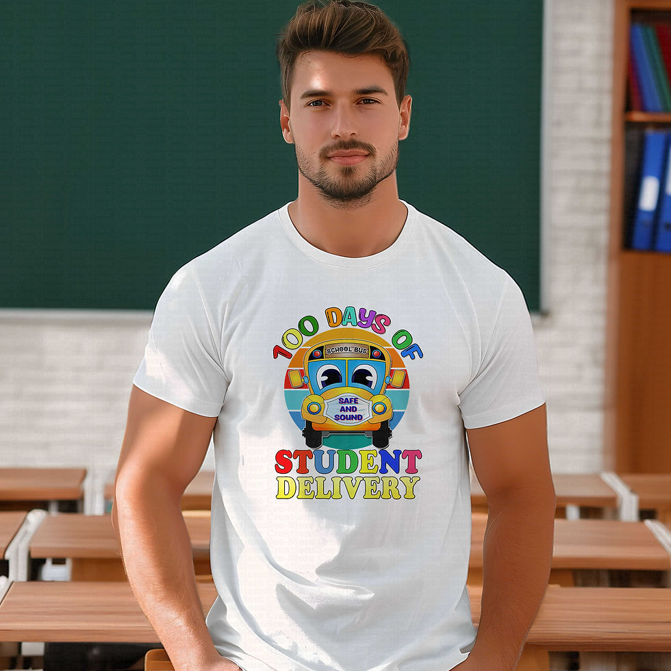Miniatura: 100 Days Of Safe & Sound Student Delivery #1 School Bus Driver Shirt