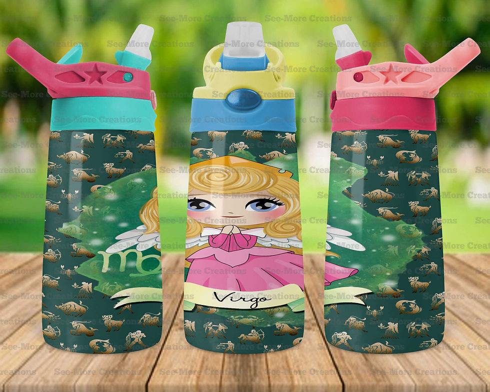 Thumbnail: Virgo Aurora #8 Zodiac Sign Skinny, Sippy & Kids Tumblers