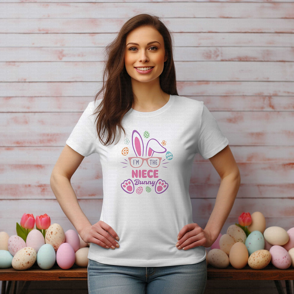 縮圖：I'm The Niece Bunny #2 Women's Colorful Easter Shirt