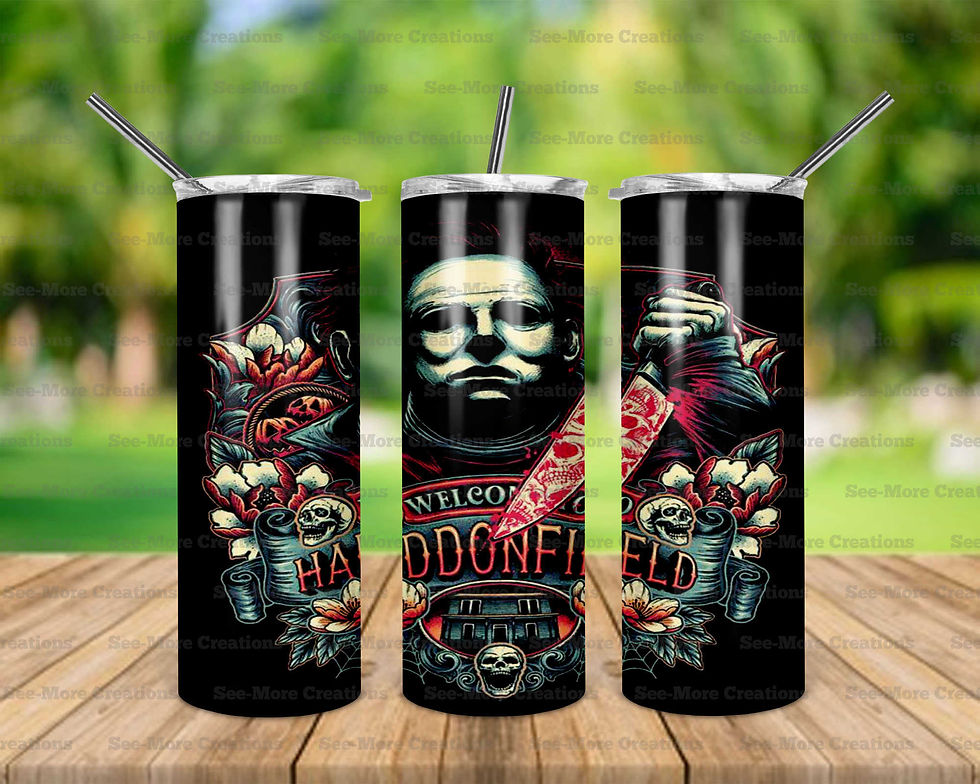 Michael Myers #3 Welcome To Haddonfield Horror Movie Skinny & Kids Tumblers