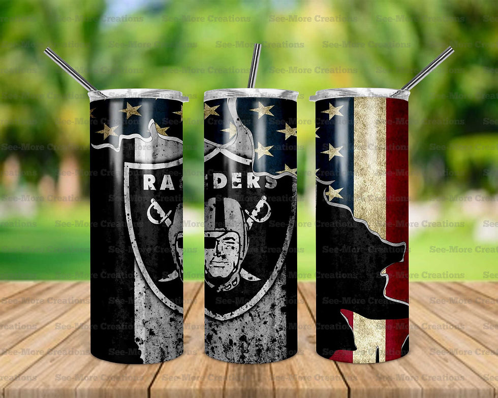 Oakland Raiders #10 Flag Skinny, Sippy & Kids Tumblers