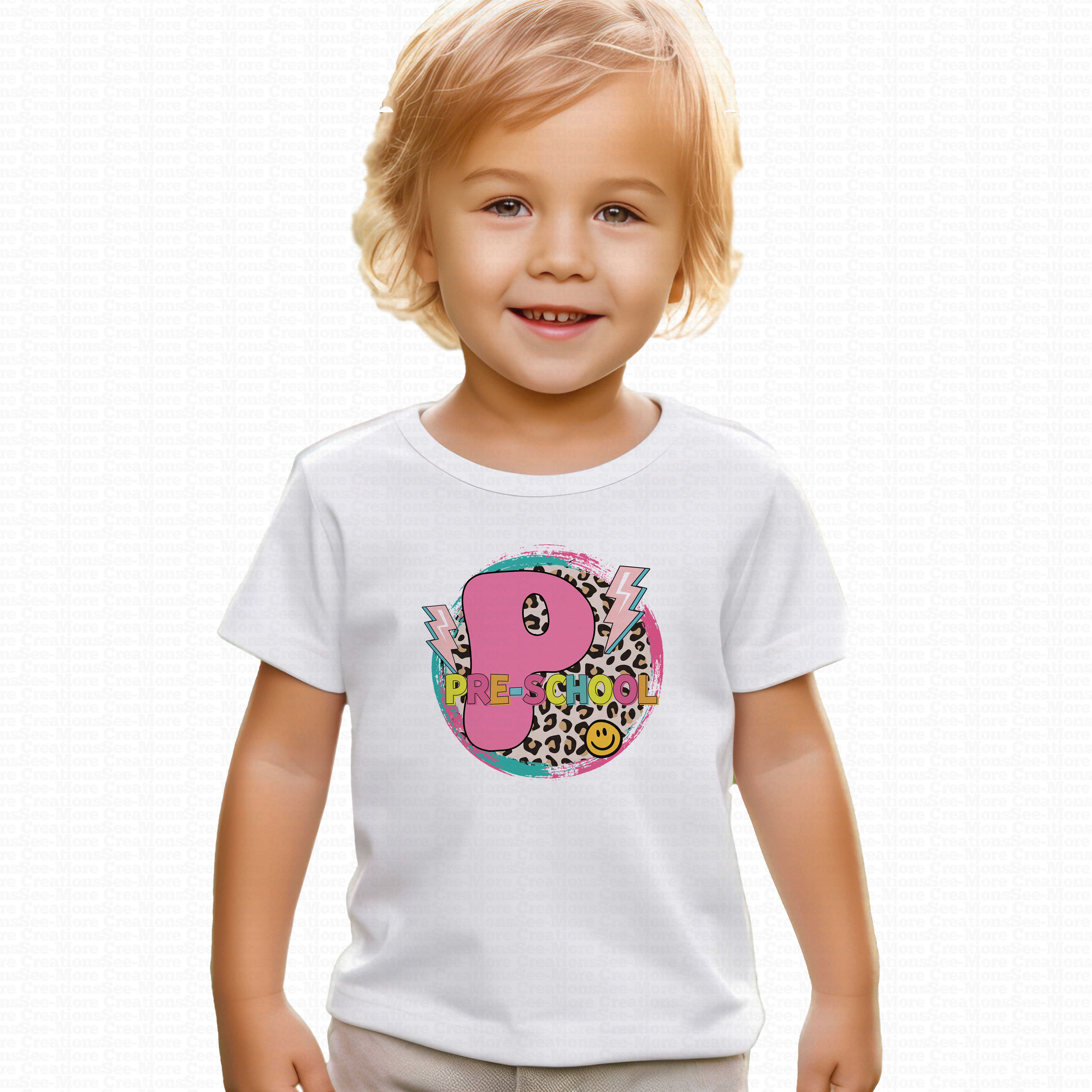Pre-School #6 Girls Leopard Print School Shirt