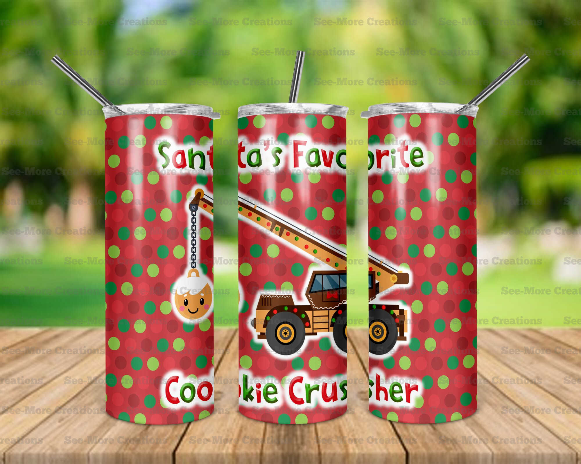 Santa's Favorite Cookie Crusher Skinny, Sippy & Kids Tumbler
