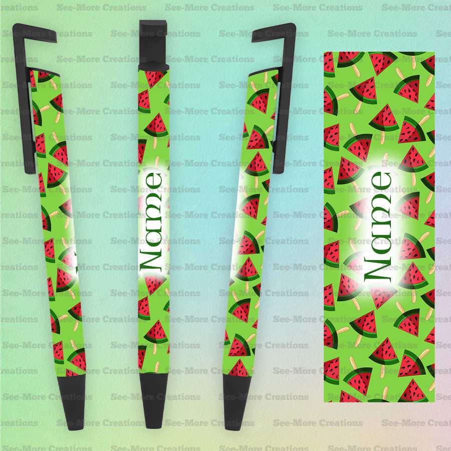 Miniatura: Watermelon #4 Personalize With Name Green Pen