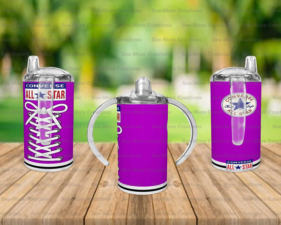 Thumbnail: Purple Converse #6 All Star Skinny, Sippy & Kids Tumblers
