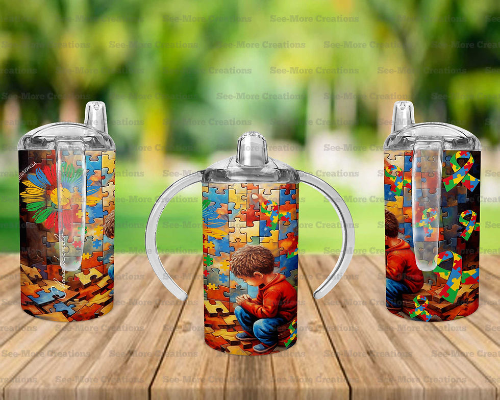 Thumbnail: Autism Awareness #7 Skinny, Sippy & Kids Tumblers