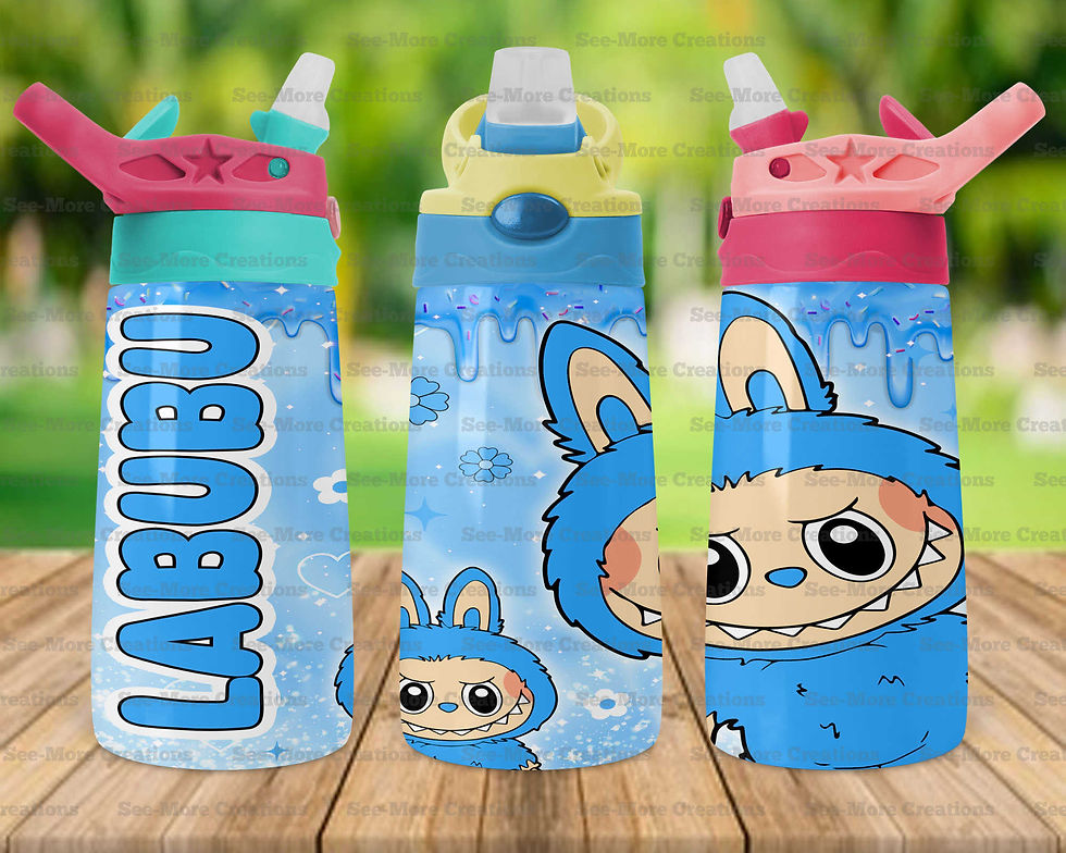 Thumbnail: Labubu #15 Blue Skinny, Sippy & Kids Tumblers