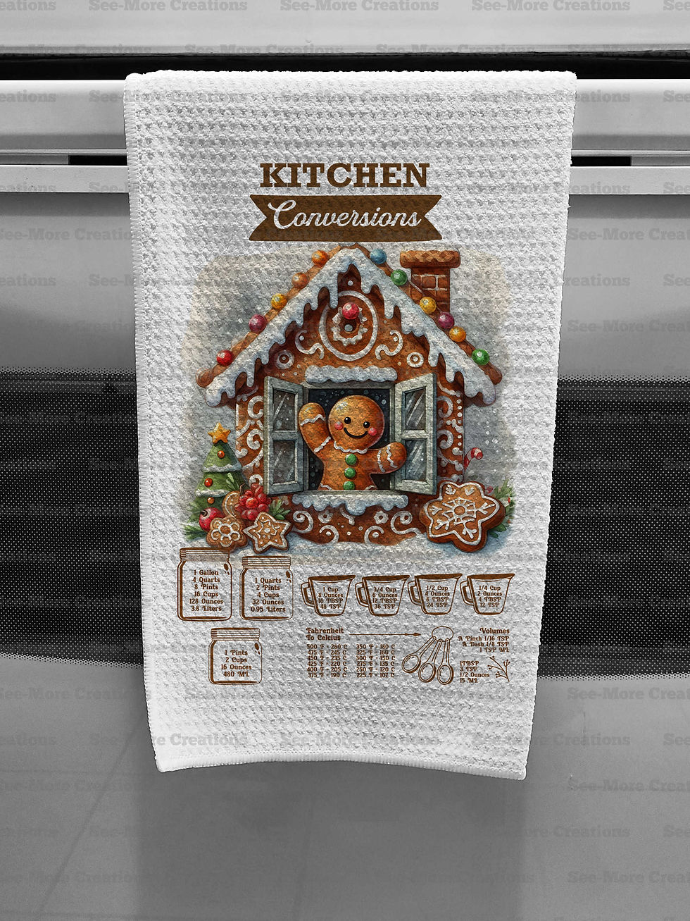 Thumbnail: Christmas Kitchen Conversions #1 Gingerbread Kitchen Towel