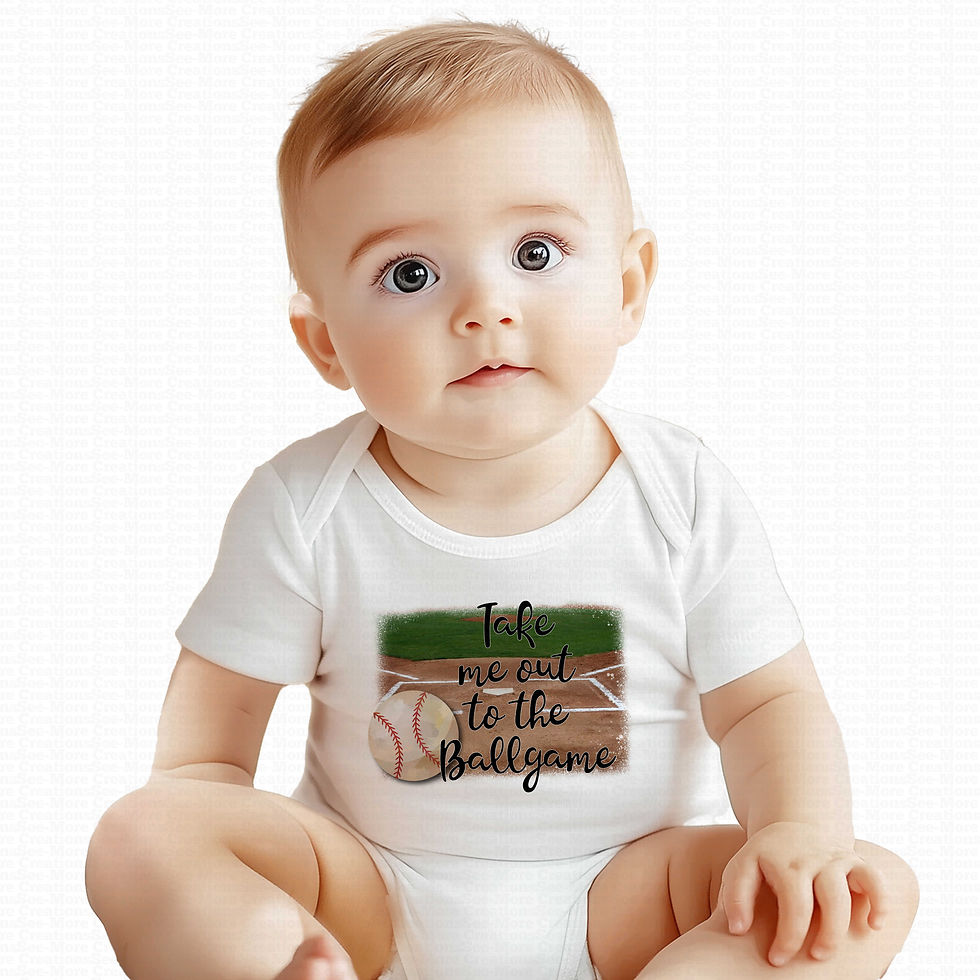 Take Me Out To The Ball Game #2 Boys Or Girls Baseball Bodysuit