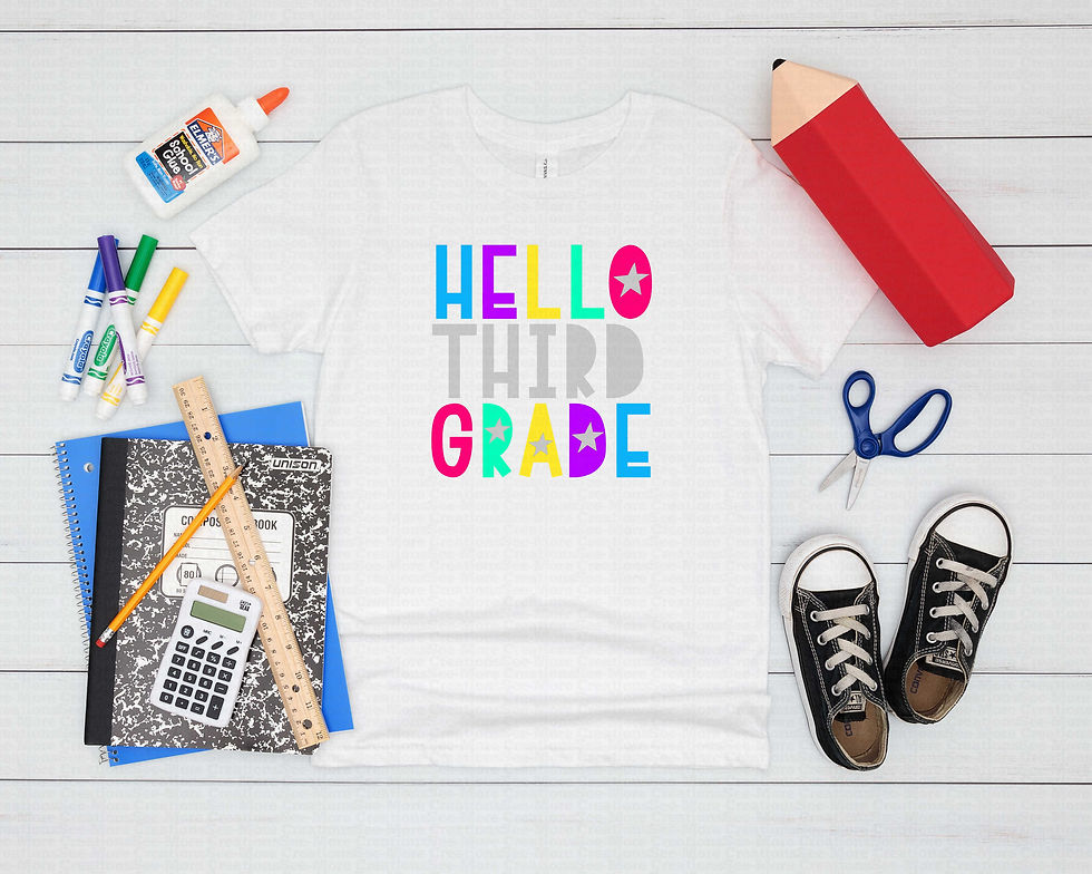 Miniatura: Hello Third Grade #4 Girls School Shirt