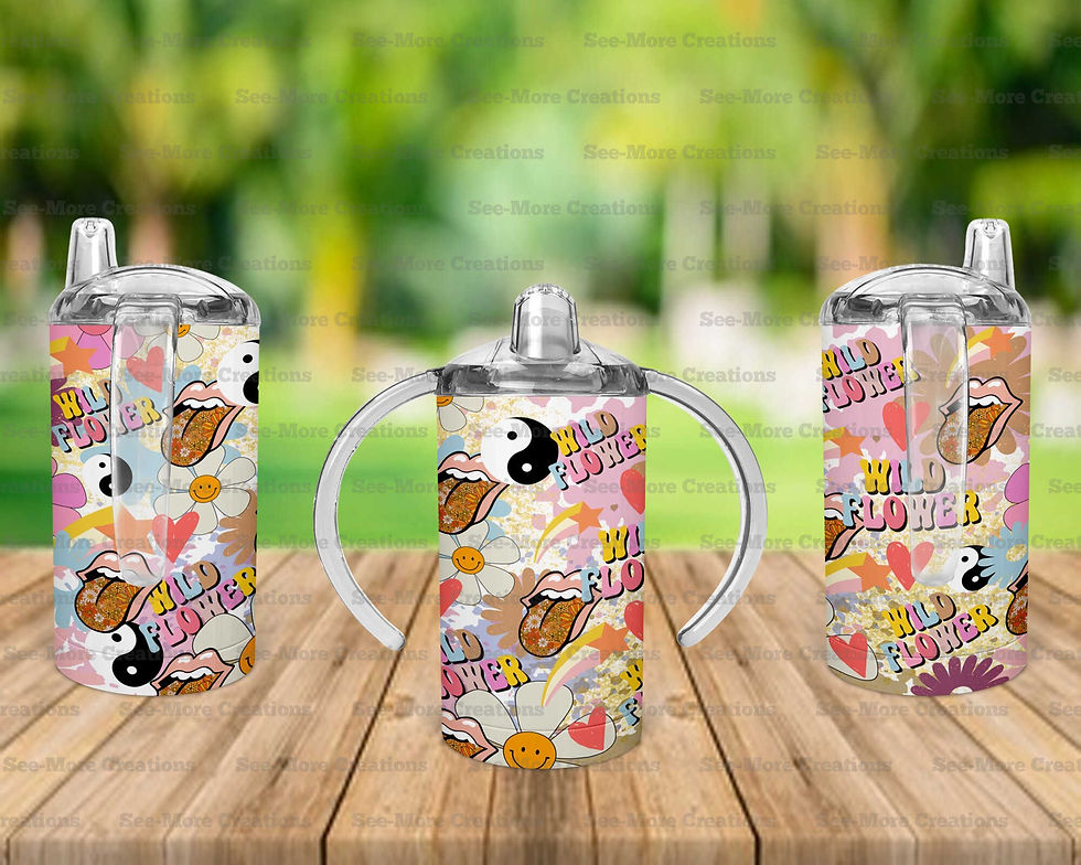 Thumbnail: Wild Flower #1 70's Skinny, Sippy & Kids Tumblers