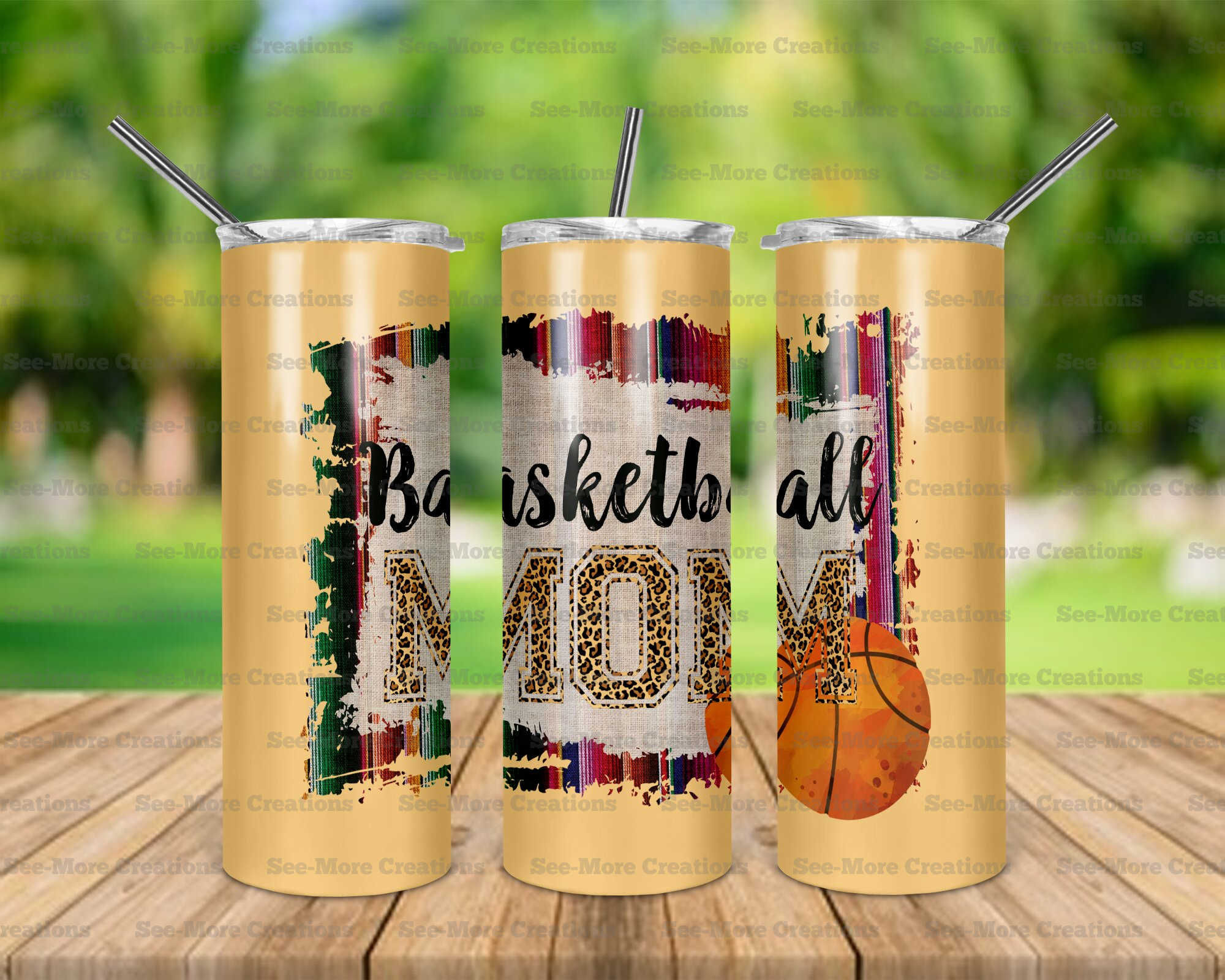 Basketball Mom #3 Skinny Tumbler