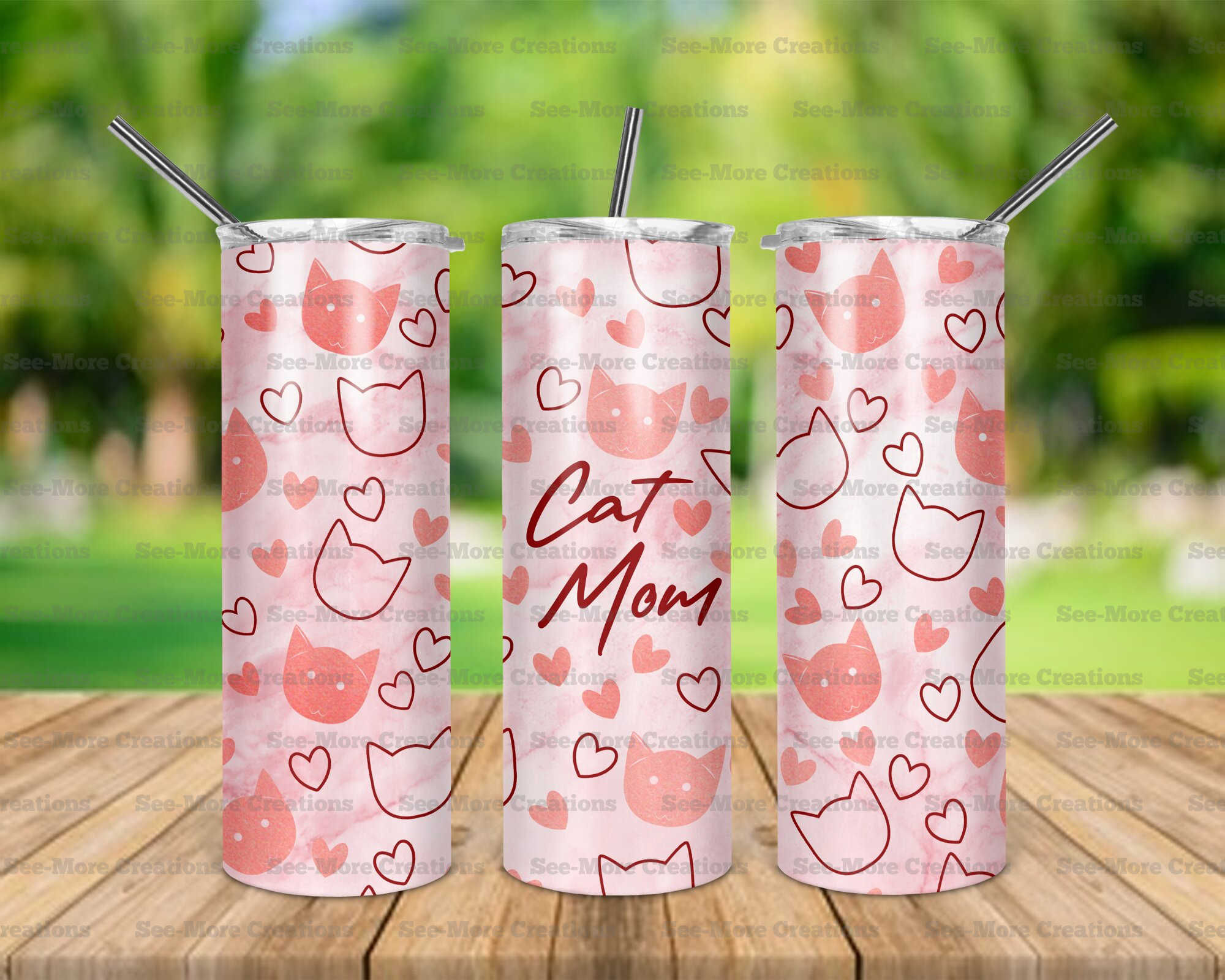 Cat Mom #14 Skinny Tumbler