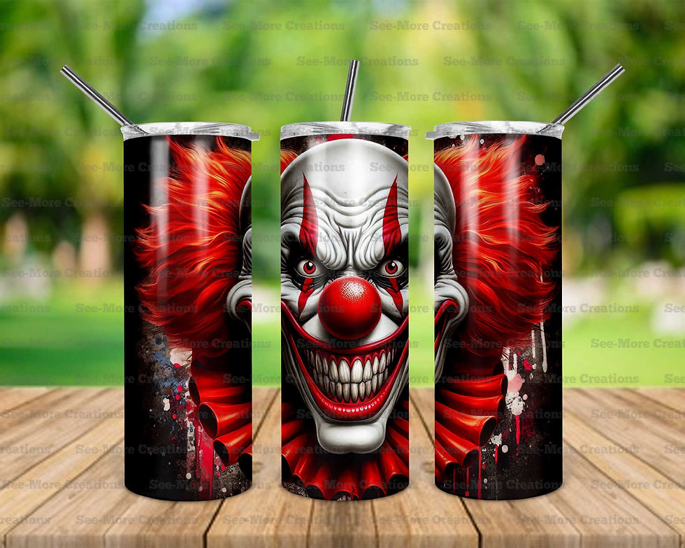 Scary Clown #8 Skinny Tumbler