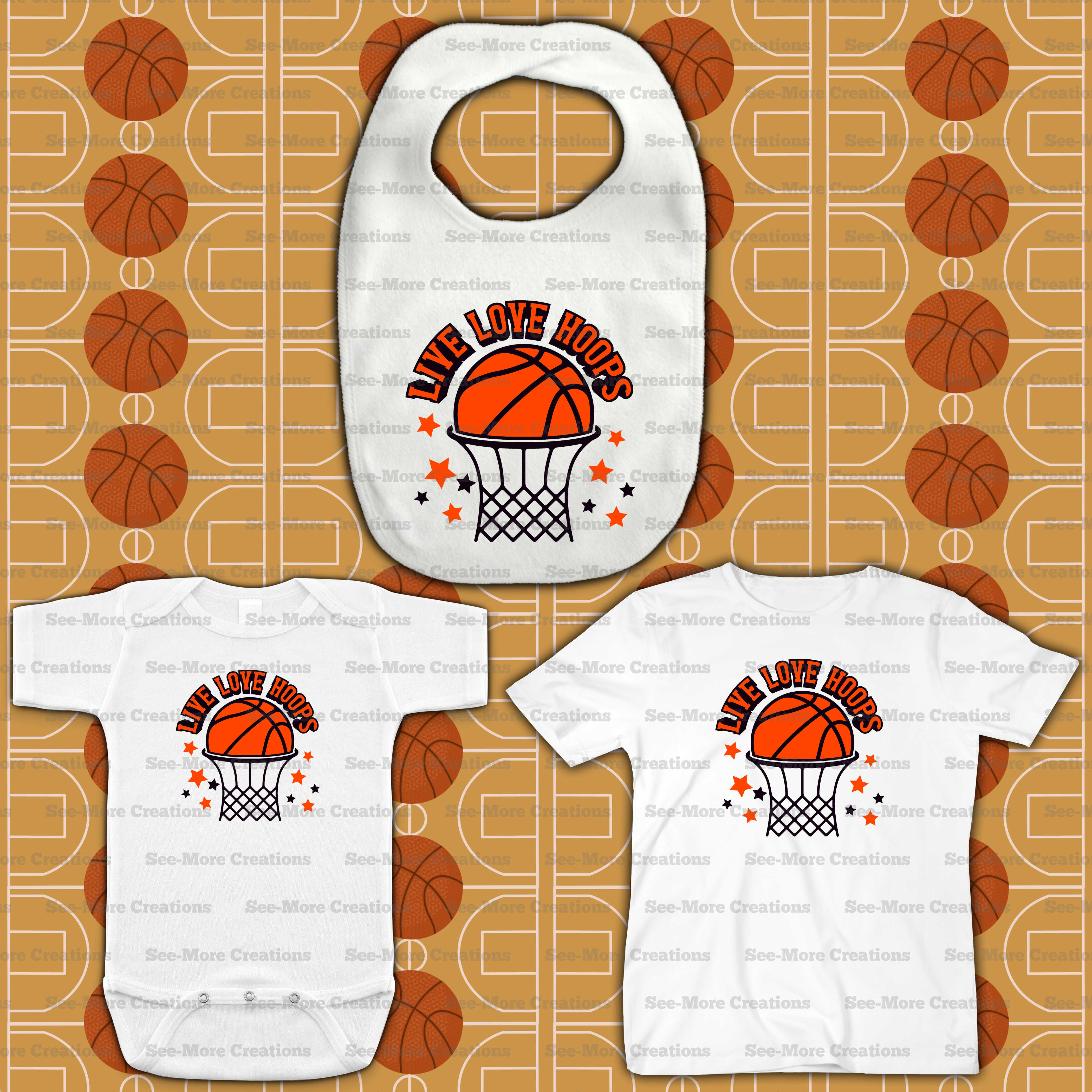 Live Love Hoops #1 Bib, Jumper & Shirt
