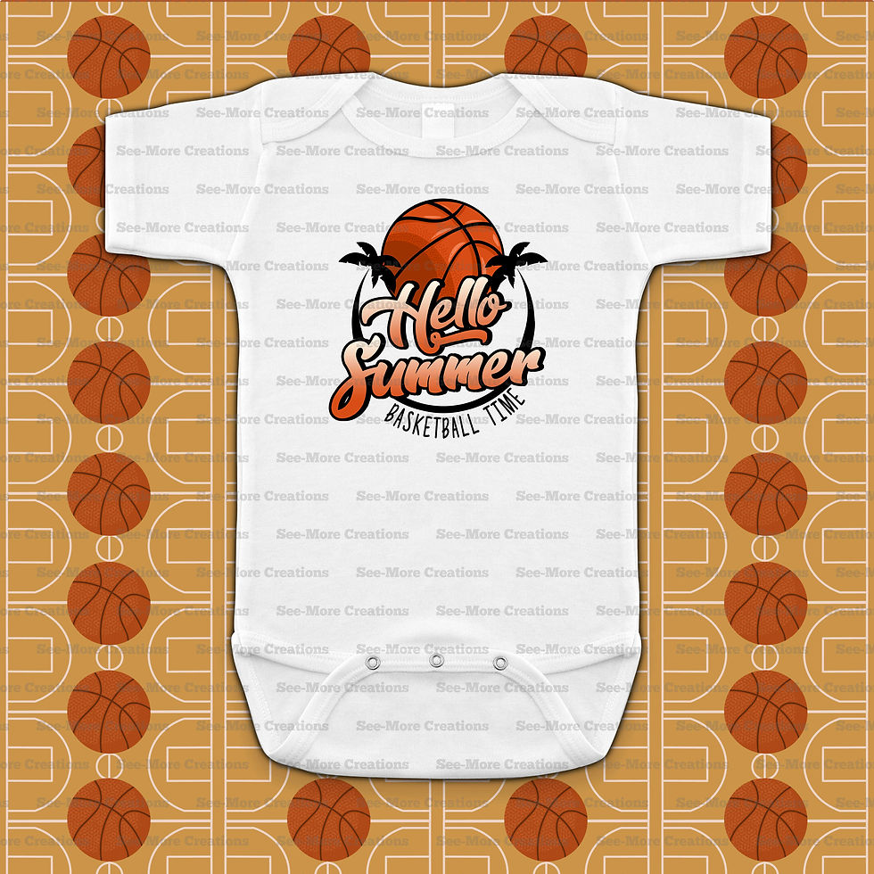 Hình thu nhỏ: Hello Summer Basketball Time #1 Bib, Jumper & Shirt