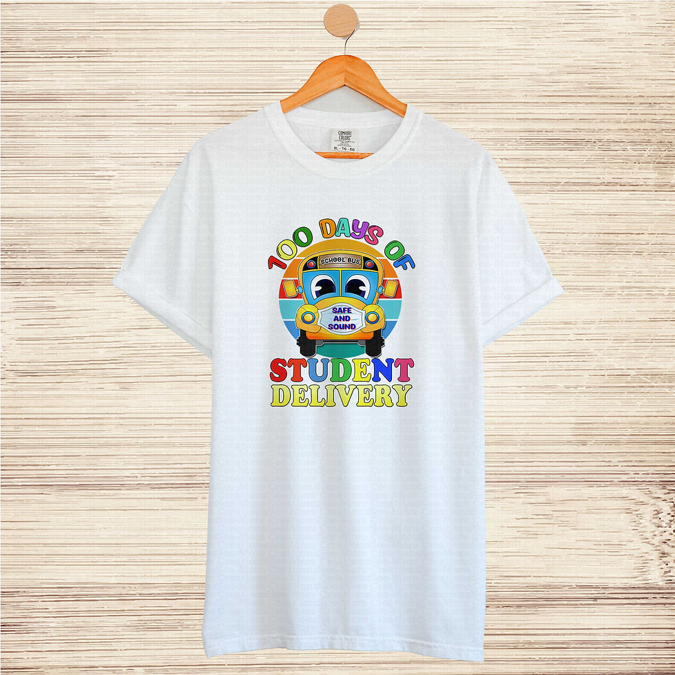 Thumbnail: 100 Days Of Safe & Sound Student Delivery #1 School Bus Driver Shirt