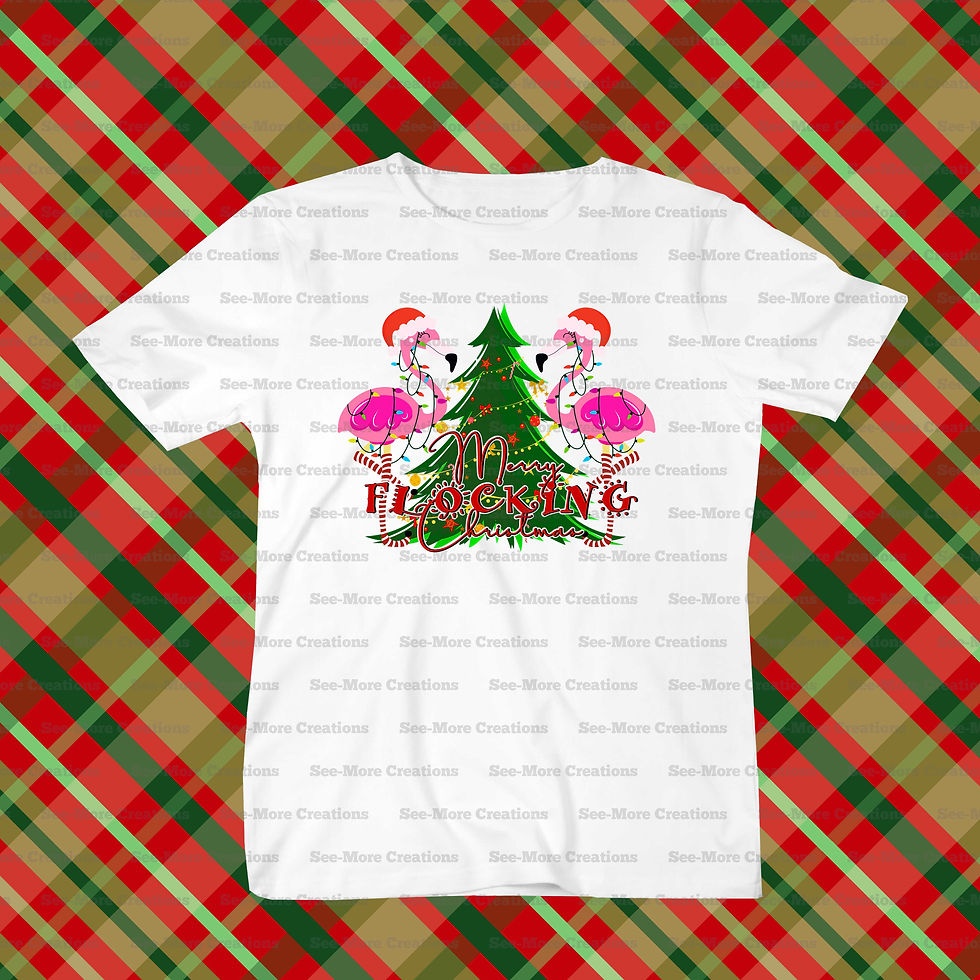 Merry Flocking Christmas FlamingosShirt