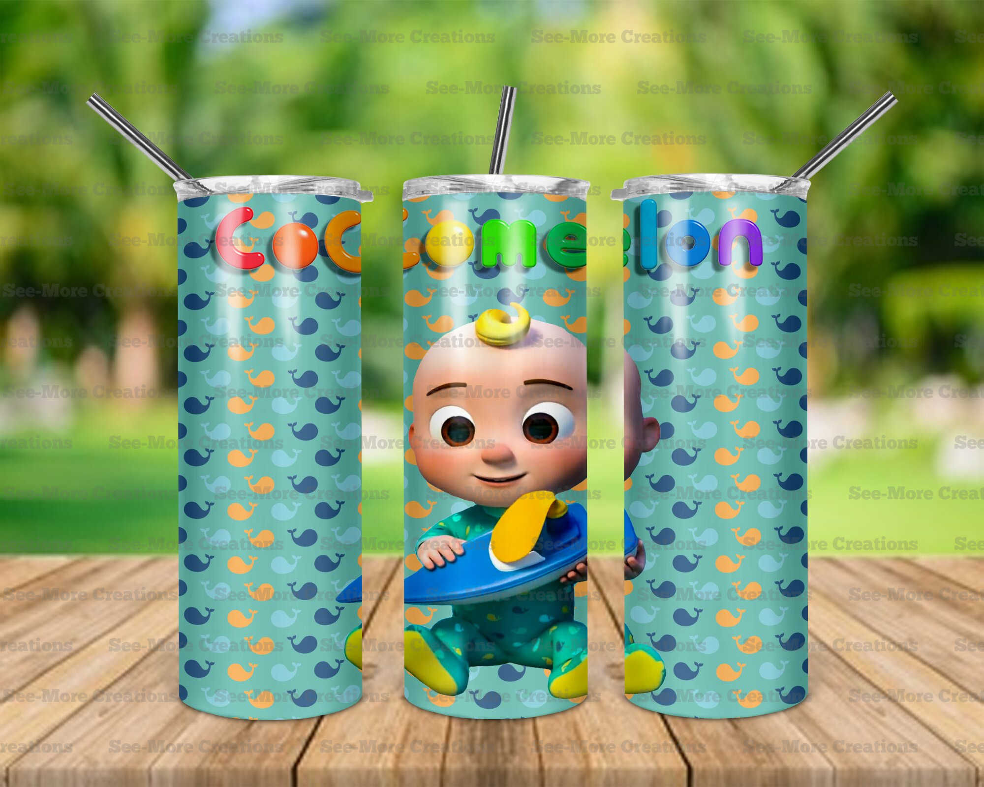 JJ Playing With Boat #6 Skinny, Sippy & Kids Tumblers