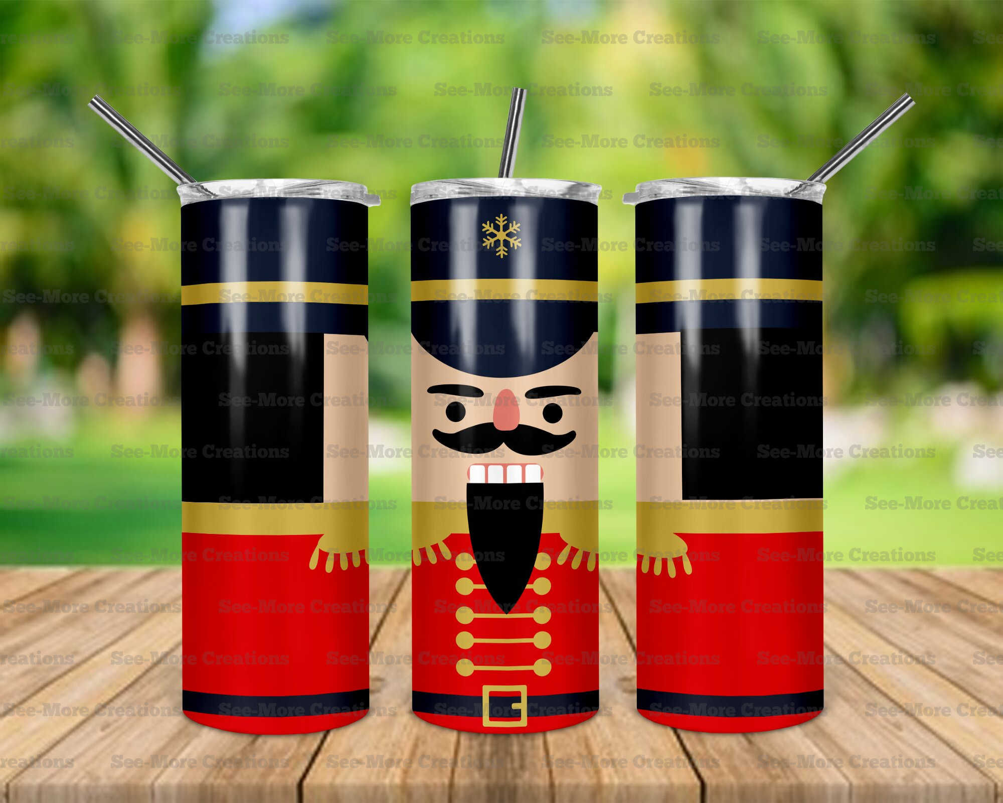 Nutcracker #2 Glitter Print Skinny, Sippy & Kids Tumbler