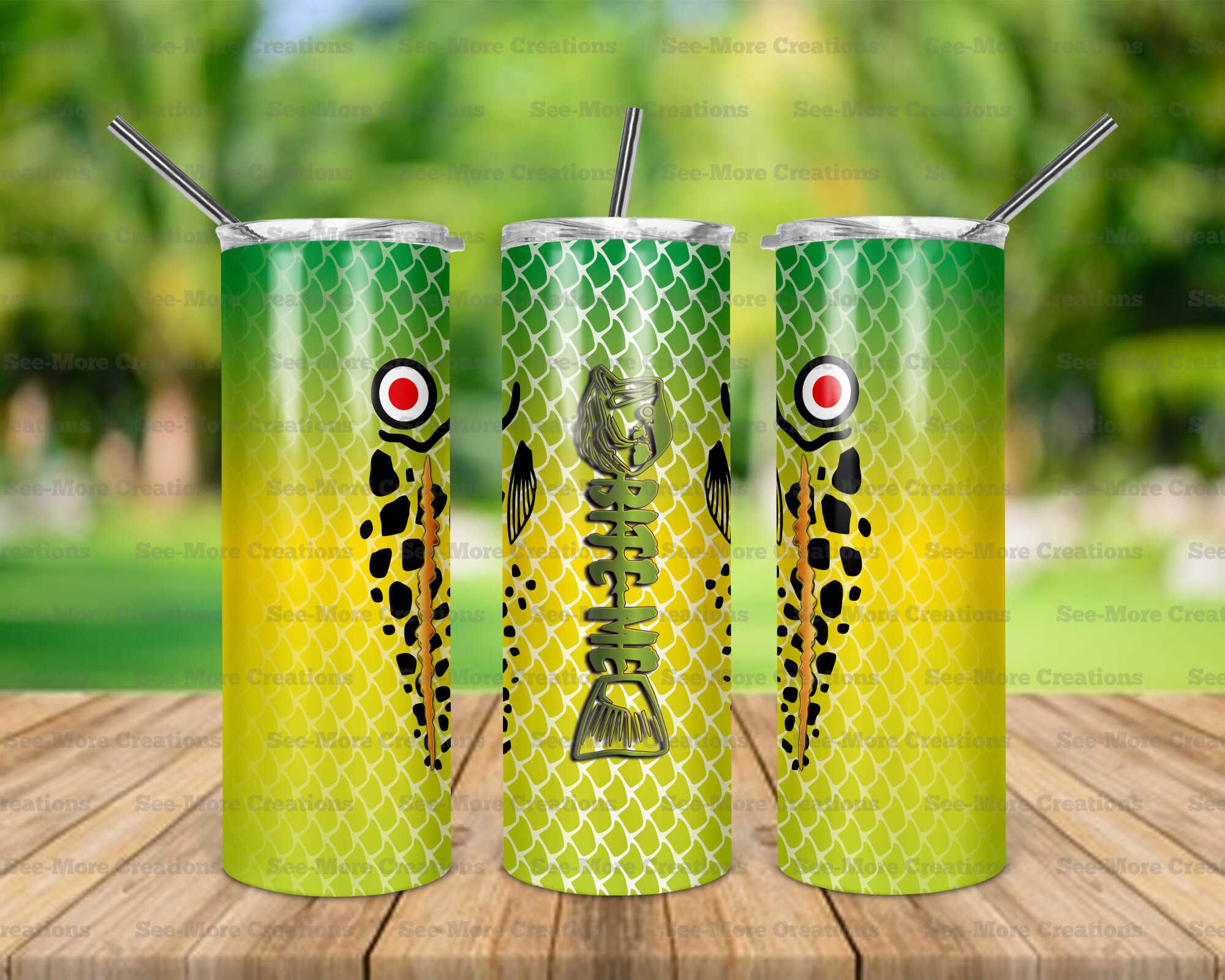 Fishing Lure #6 Bite Me Skinny, Sippy & Kids Tumblers