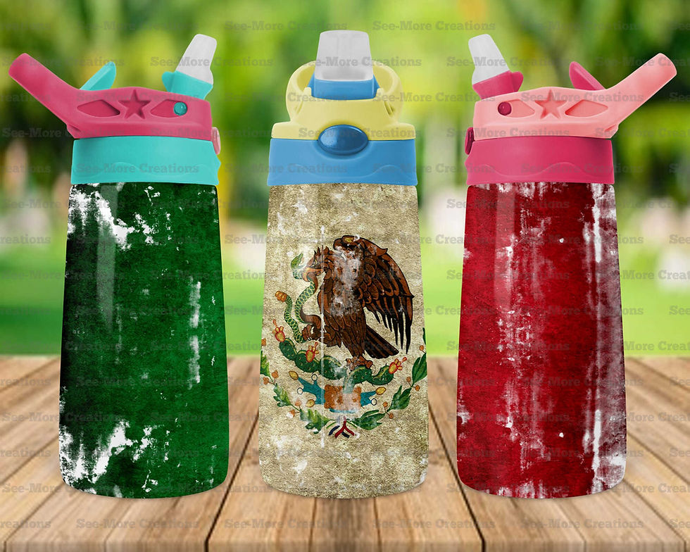 Thumbnail: Mexico Flag #1 Skinny, Sippy & Kids Tumblers
