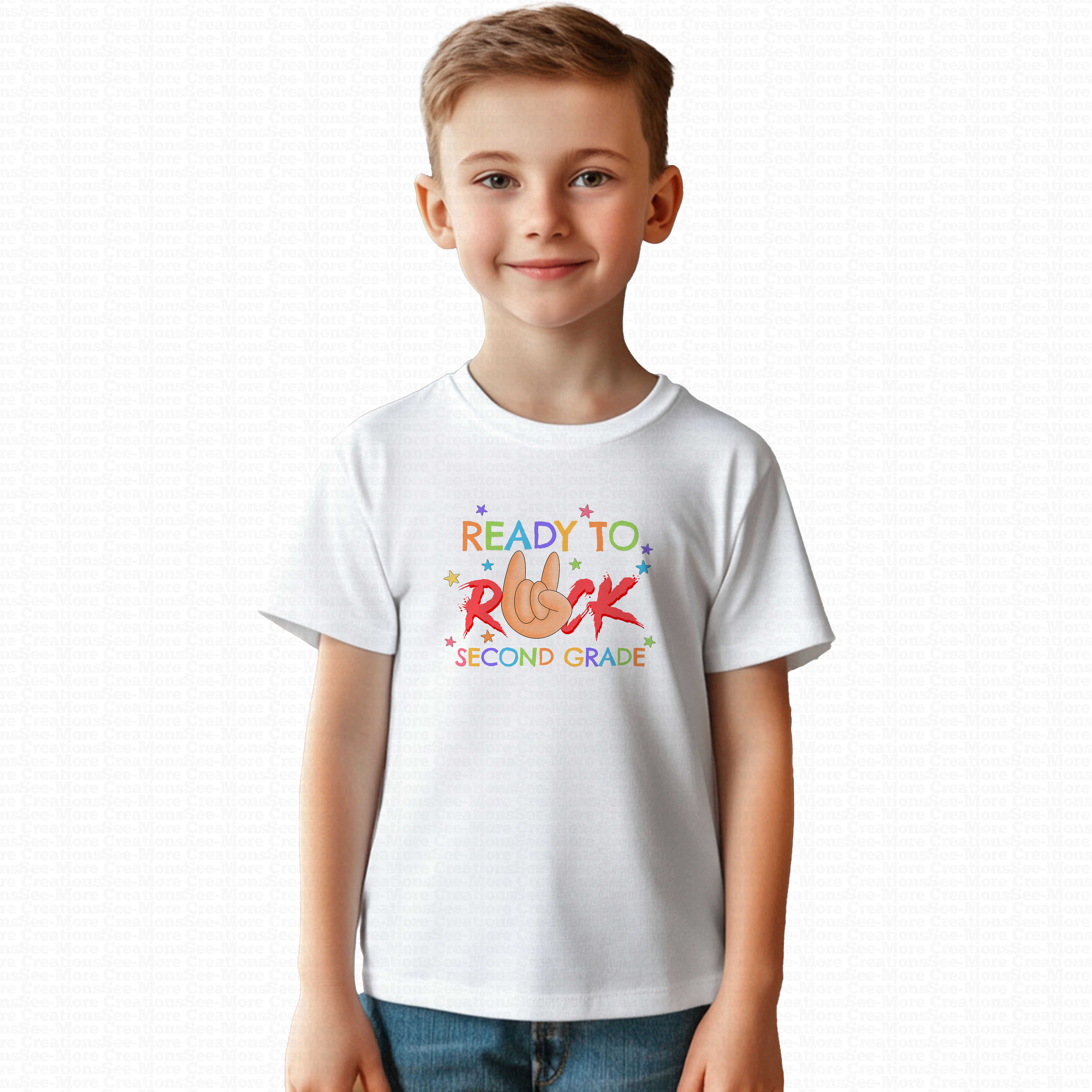 Ready To Rock Second Grade #2 Boys Or Girls School Shirt