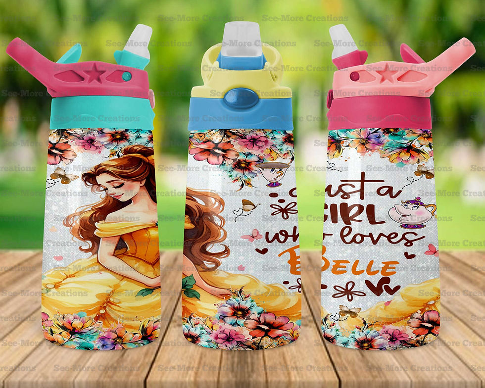 Thumbnail: Just A Girl Who Loves Belle #1 Skinny, Sippy & Kids Tumblers