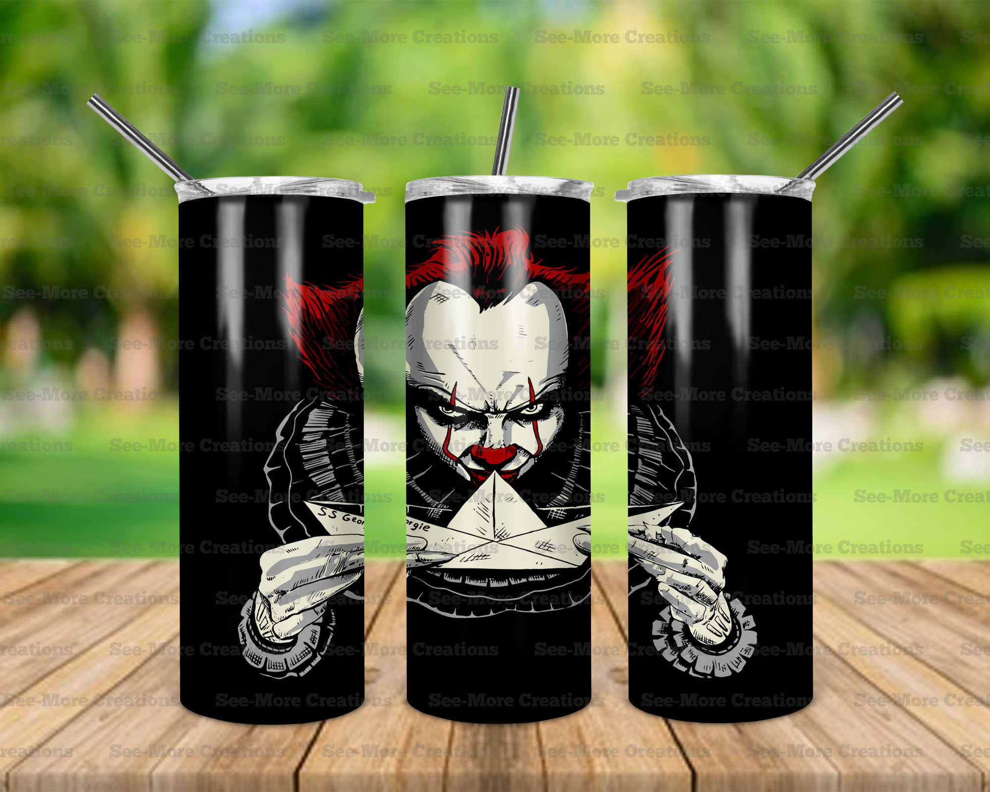 Pennywise #16 IT Scary Clown Skinny & Kids Tumblers