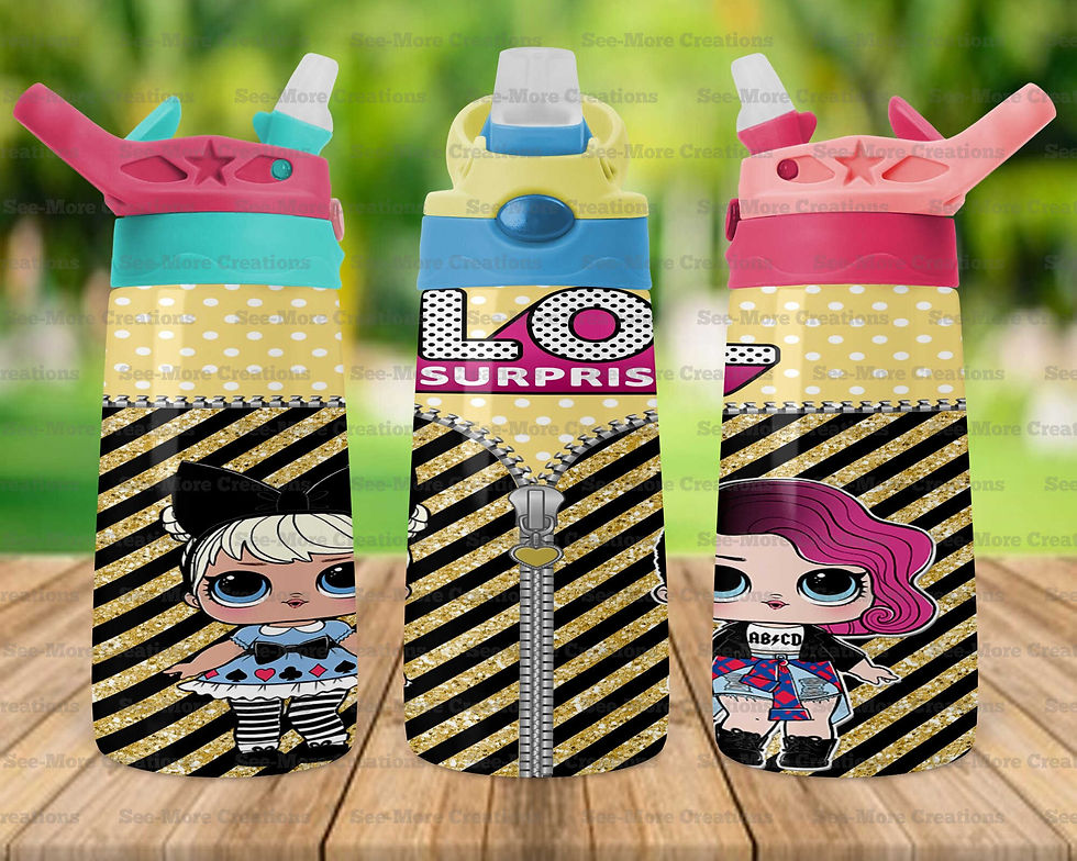 Миниатюра: Lol Dolls Surprise #11 Zipper Glitter Print Skinny, Sippy & Kids Tumblers